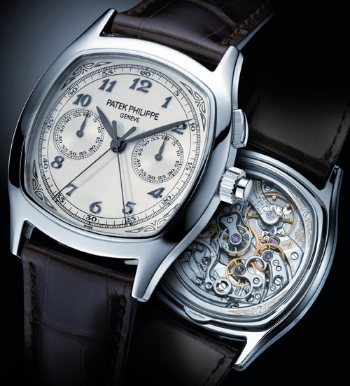 Chronographe mono-poussoir à rattrapante Patek Philippe 5950A : a comme acier