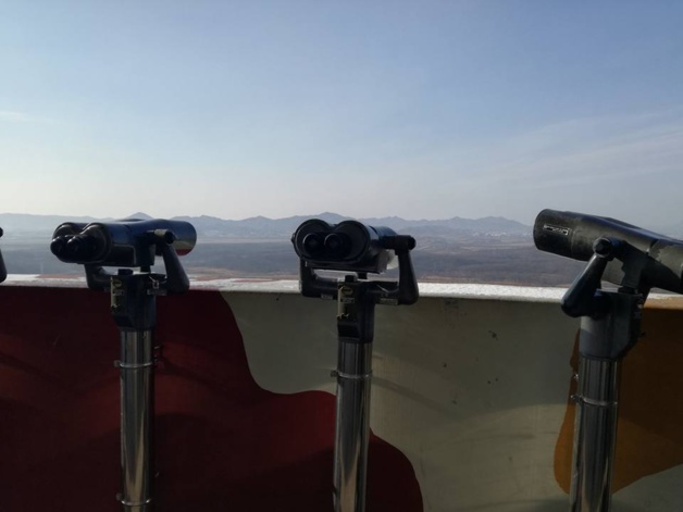 Vue sur la Corée du nord depuis la DMZ côté Corée du sud, copyright JP Tarot