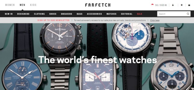 Farfetch se lance dans la vente en ligne de montres de luxe Farfetch se lance dans la vente en ligne de montres de luxe