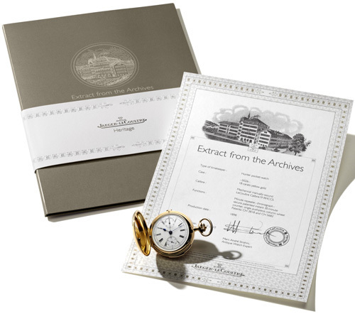Extrait d’archives Jaeger-leCoultre Extrait d’archives Jaeger-leCoultre