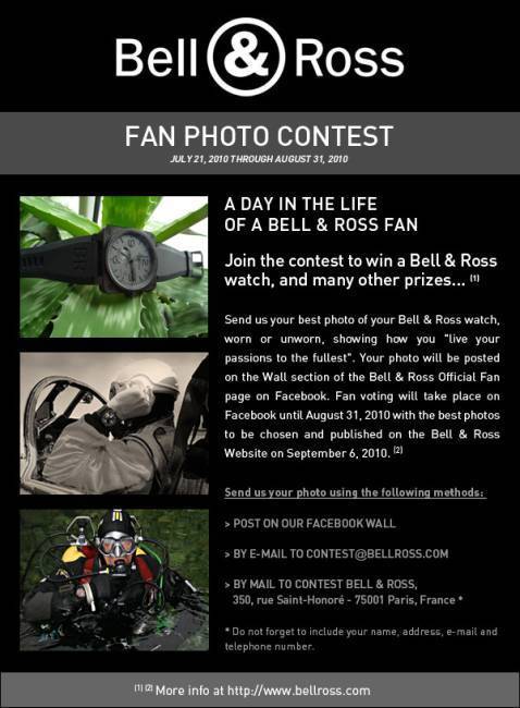 Bell & Ross lance un grand concours de photo de montre