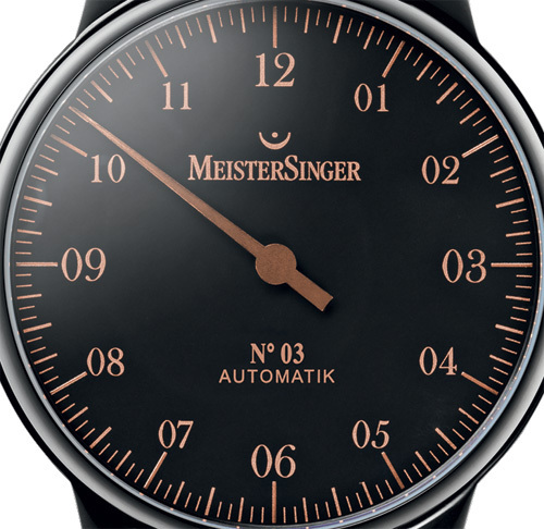 MeisterSinger N° 03 Black PVD Edition Spéciale : noire et bronze