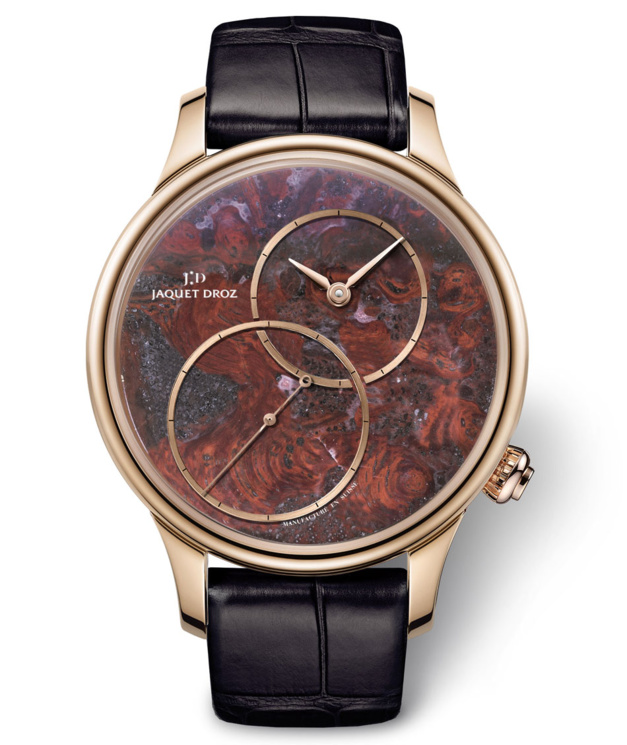 Jaquet Droz Grande Seconde Décentrée : météorite et stromatolithe