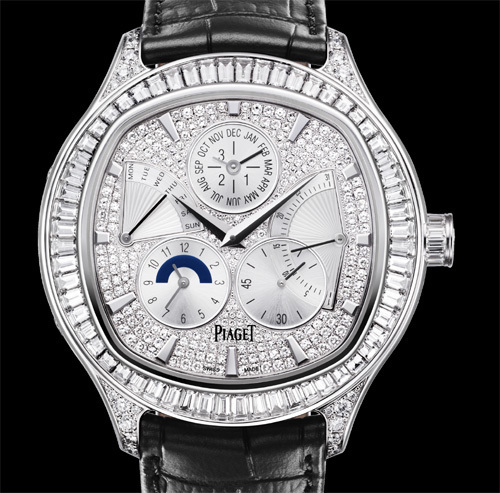 Piaget Emperador Coussin Quantième Perpétuel sertie de diamants Piaget Emperador Coussin Quantième Perpétuel sertie de diamants