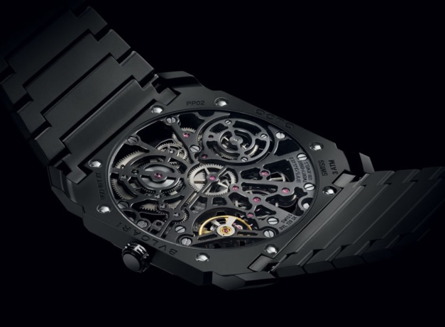 Bvlgari Octo Finissimo Squelette : le noir en toute transparence Bvlgari Octo Finissimo Squelette : le noir en toute transparence