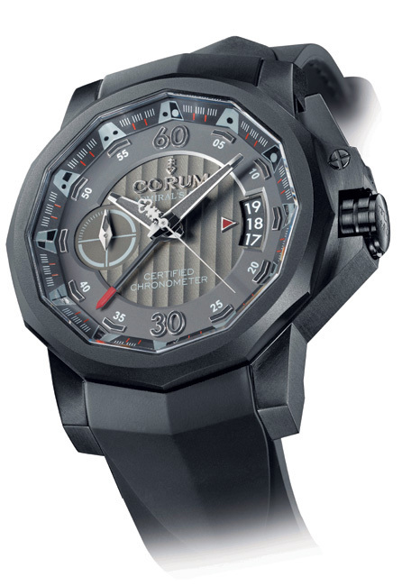 Corum Admiral’s Cup Chronograph 44 Centro Mono-pusher : avec aiguille de minutes au centre du cadran Corum Admiral’s Cup Chronograph 44 Centro Mono-pusher : avec aiguille de minutes au centre du cadran