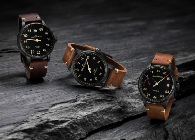 MeisterSinger Black Line : le noir se fait monoaiguille