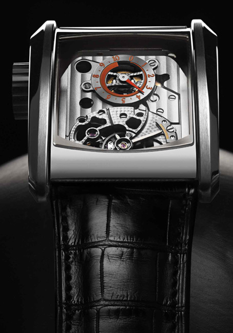 Bugatti Super Sport Parmigiani Fleurier : affichage latéral du temps pour lecture à 431 km/h