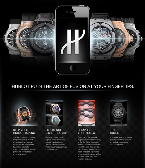Hublot lance son application pour iPhone et iPod Touch