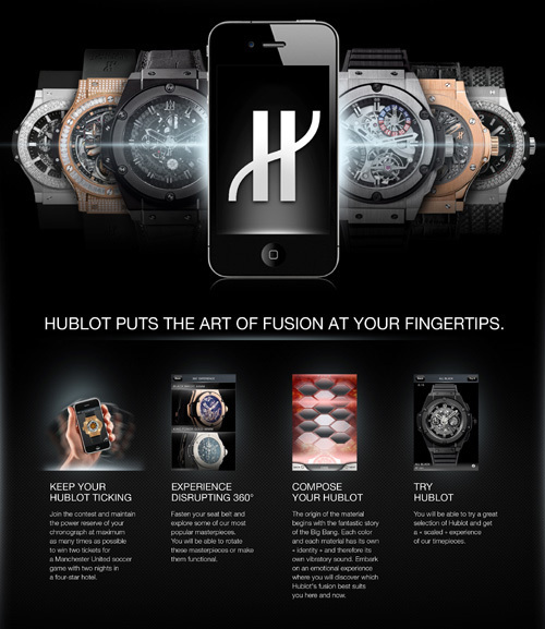 Hublot lance son application pour iPhone et iPod Touch Hublot lance son application pour iPhone et iPod Touch