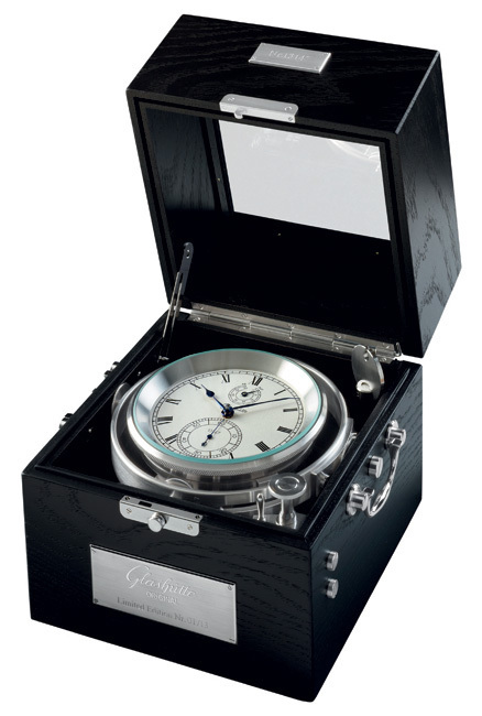 Glashütte Original : un splendide coffret associant un chronomètre de marine à une Senator chronomètre platine