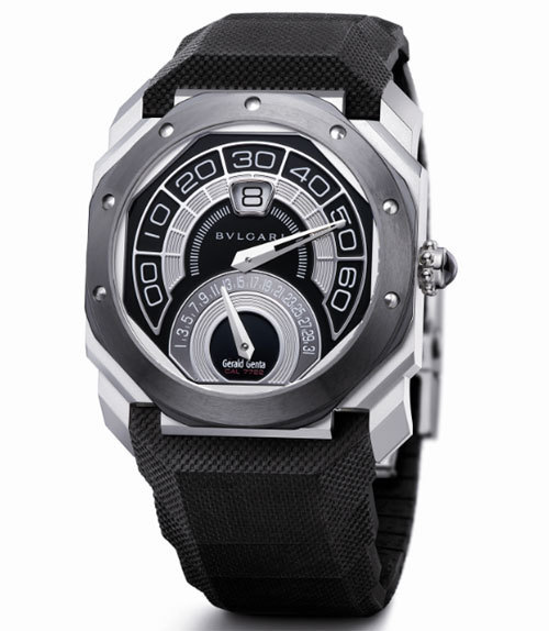 Bulgari Gerald Genta Octo Bi-Retro Steel Ceramic : une sportive à heures sautantes Bulgari Gerald Genta Octo Bi-Retro Steel Ceramic : une sportive à heures sautantes