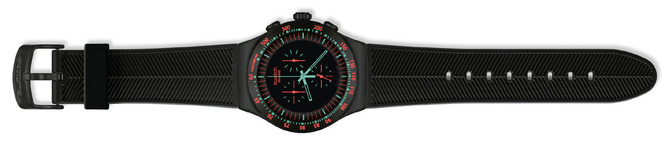 Swatch Irony THE Chrono : le noir apporte une touche d’élégance et de discrétion à ce modèle sportif