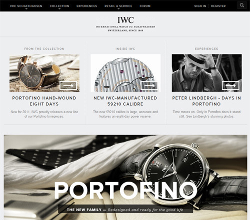 Un nouveau site web pour IWC Un nouveau site web pour IWC