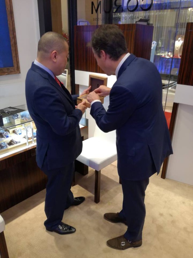 Jérome Biard et un client venant de s'offrir une Admiral's