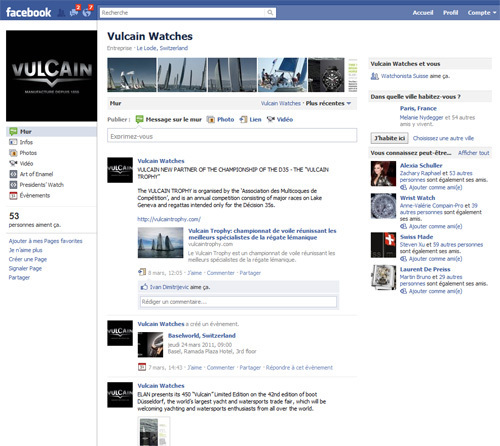 Vulcain fait son entrée sur Facebook