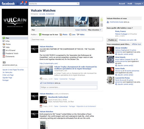 Vulcain fait son entrée sur Facebook Vulcain fait son entrée sur Facebook