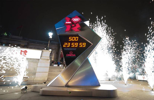 Londres 2012 : Omega lance l’horloge du compte à rebours marquant le cap des 500 jours avant les J.O. Londres 2012 : Omega lance l’horloge du compte à rebours marquant le cap des 500 jours avant les J.O.