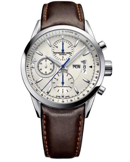 Raymond Weil Freelancer : un chronographe au cadran opalin Raymond Weil Freelancer : un chronographe au cadran opalin