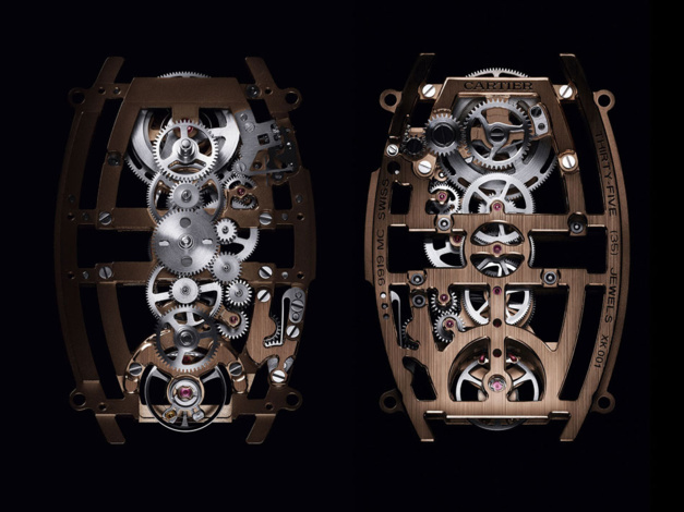 Cartier : une splendide montre Tonneau double fuseau horaire et squelette