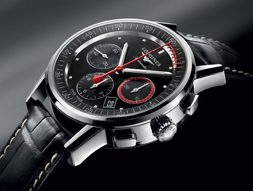 The Longines Column-Wheel Chronograph Record : trotteuse avec échelle vernier