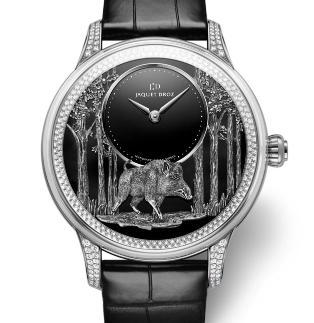 Jaquet Droz : nouvel an chinois, le cochon en gravure Jaquet Droz : nouvel an chinois, le cochon en gravure
