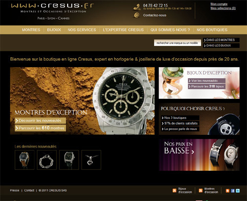 Cresus.fr : un nouveau site Internet pour ce leader de la vente en ligne de montres d’occasion Cresus.fr : un nouveau site Internet pour ce leader de la vente en ligne de montres d’occasion