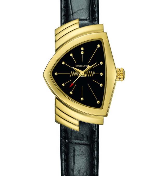 Hamilton Ventura acier plaqué or jaune