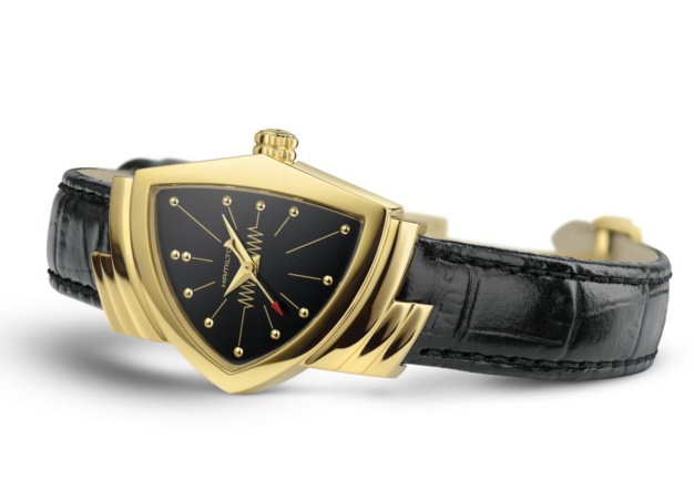 Hamilton Ventura acier plaqué or jaune