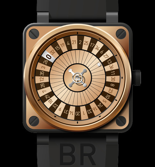 Bell & Ross BR01 Casino Pink Gold Only Watch 2011