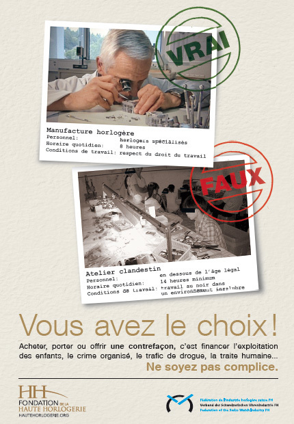 Contrefaçon : la Fondation de la Haute Horlogerie porte un vrai regard sur le faux Contrefaçon : la Fondation de la Haute Horlogerie porte un vrai regard sur le faux