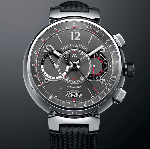 Louis Vuitton Tambour Chronographe Automatique « Tachymètre » Crédit photo Louis Vuitton / Olivier Arnaud Louis Vuitton Tambour Chronographe Automatique « Tachymètre » Crédit photo Louis Vuitton / Olivier Arnaud