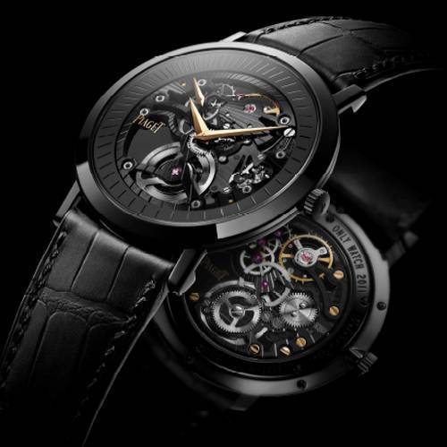 Piaget Only Watch 2011 : une Altiplano calibre squelette 838P et boitier en PVD noir Piaget Only Watch 2011 : une Altiplano calibre squelette 838P et boitier en PVD noir