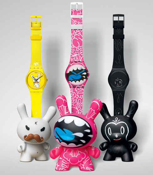 Swatch Kidrobot : une collection ludique et arty où chaque modèle est accompagné de son Dunny