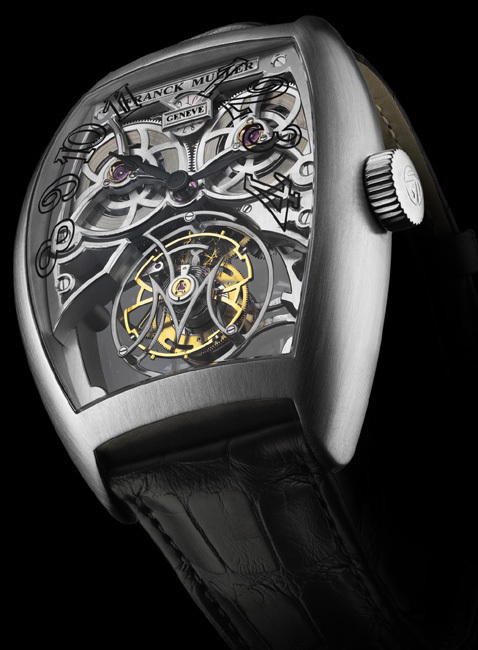 Franck Muller Giga Tourbillon : le tourbillon occupe la moitié de la montre