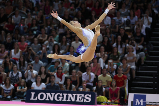 Championnats du monde de gymnastique rythmique : Delphine Ledoux reçoit le Prix de l’Elégance Longines à Montpellier