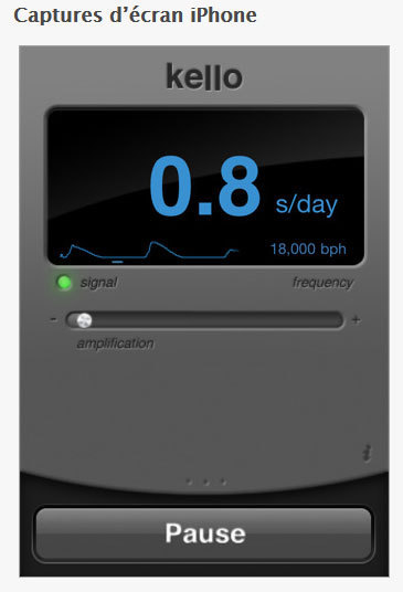 Kello : l’application iPhone qui mesure la précision des montres mécaniques Kello : l’application iPhone qui mesure la précision des montres mécaniques