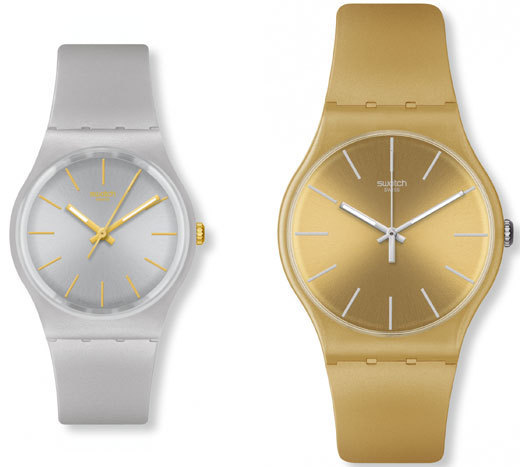 Swatch New Gent Golden Rebel et Gent Shimmer Play Swatch New Gent Golden Rebel et Gent Shimmer Play