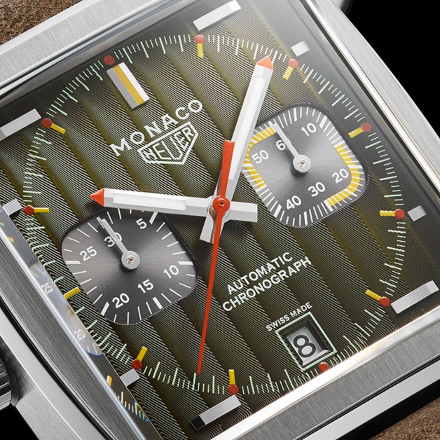 TAG Heuer Monaco : un très beau cadran vert kaki pour ses 50 ans TAG Heuer Monaco : un très beau cadran vert kaki pour ses 50 ans