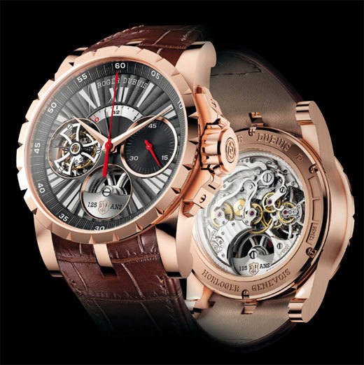 Roger Dubuis Excalibur Tourbillon volant Chronographe Mono-poussoir 125 ans du Poinçon de Genève Roger Dubuis Excalibur Tourbillon volant Chronographe Mono-poussoir 125 ans du Poinçon de Genève
