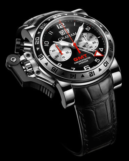Graham London Chronofighter Oversize GMT Black Steel Graham London Chronofighter Oversize GMT Black Steel