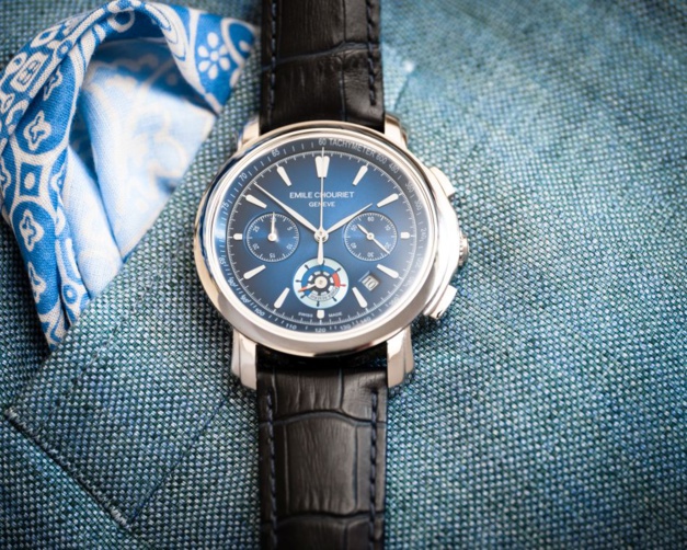 Emile Chouriet Lac Léman chronograph blue