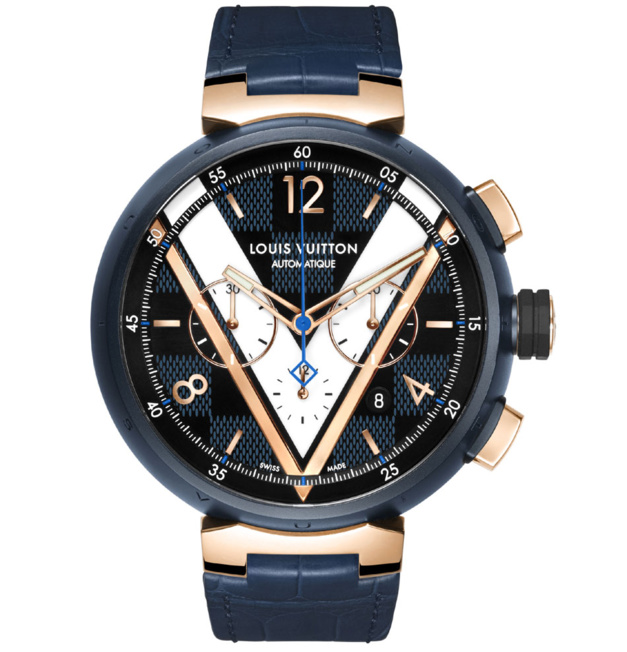 Louis Vuitton Tambour Damier Cobalt Chronographe Louis Vuitton Tambour Damier Cobalt Chronographe