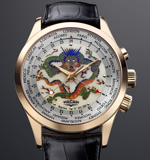 Vulcain Cricket Aviator GMT Edition limitée The Dragon Vulcain Cricket Aviator GMT Edition limitée The Dragon