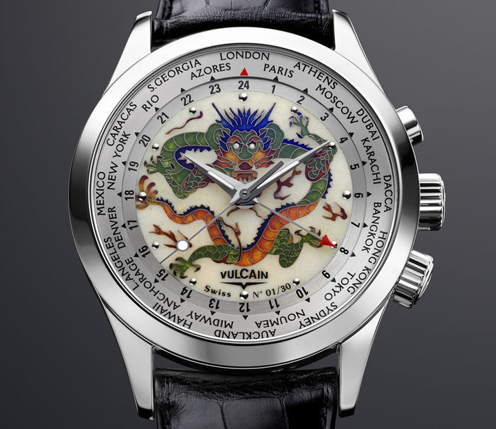 Vulcain Cricket Aviator GMT Edition limitée The Dragon Vulcain Cricket Aviator GMT Edition limitée The Dragon