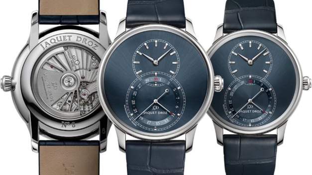 Jaquet Droz Grande Seconde Quantième : l'heure bleue en 39 ou 43 mm Jaquet Droz Grande Seconde Quantième : l'heure bleue en 39 ou 43 mm