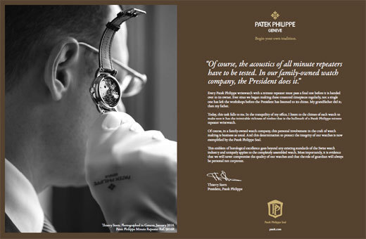Patek Philippe communique désormais sur le web Patek Philippe communique désormais sur le web