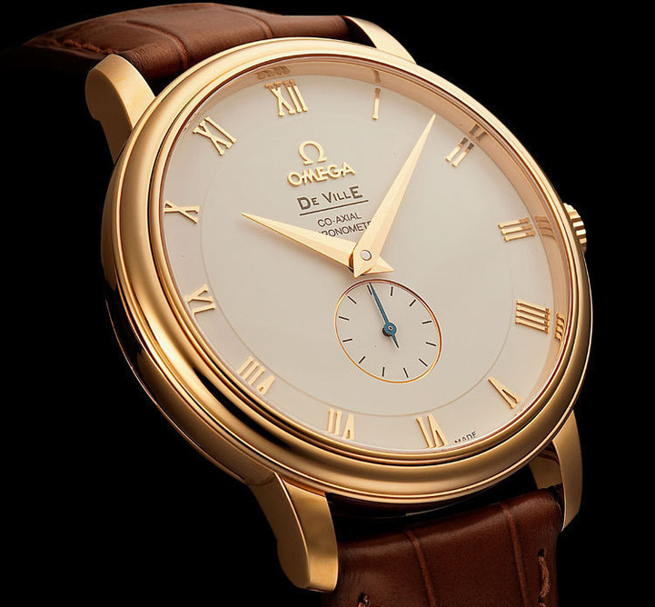 Omega DeVille Prestige en or jaune, 39 mm, calibre co-axial