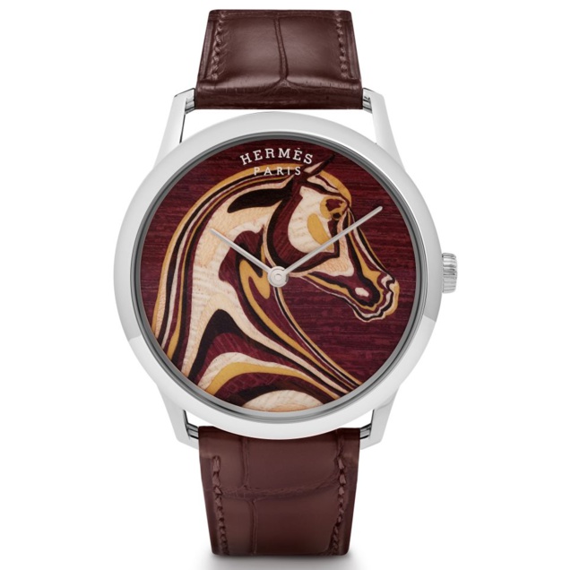 Slim d'Hermès en marqueterie de bois Slim d'Hermès en marqueterie de bois