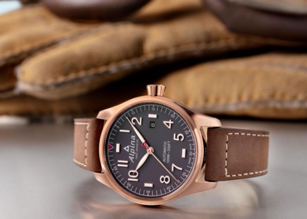 Alpina Startimer Pilot Automatique plaqué or rose Alpina Startimer Pilot Automatique plaqué or rose